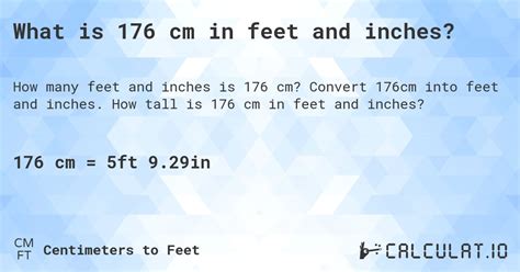 176 cm in feet and inches